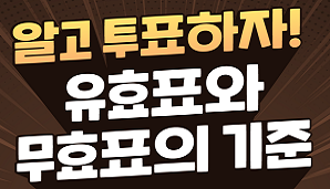제9회 전국동시지방선거 유효표와 무효표의 기준!
