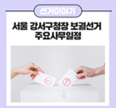 2023년 10월 11일 실시, 서울 강서구청장 보궐선거 주요사무일정