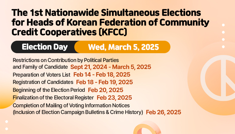 The 1st Nationwide Simulteneous Elections for Heads of KFCC