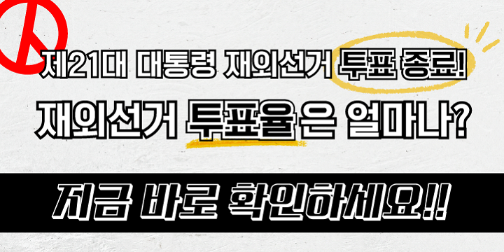 재외선거 투표율 잠점 안내